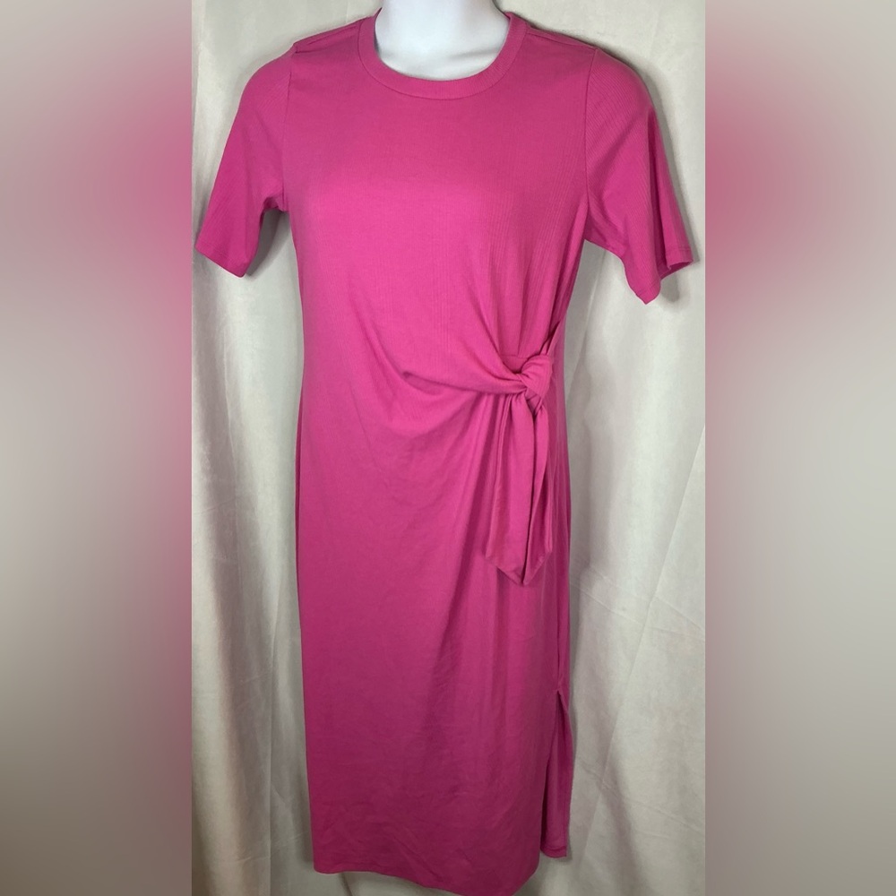 Pink Knot-Front Dress